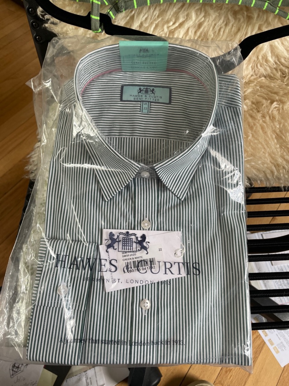WoMen’s Green Stripe button down Shirt